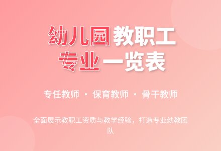 幼儿园教职工情况一览表-幼师课件网