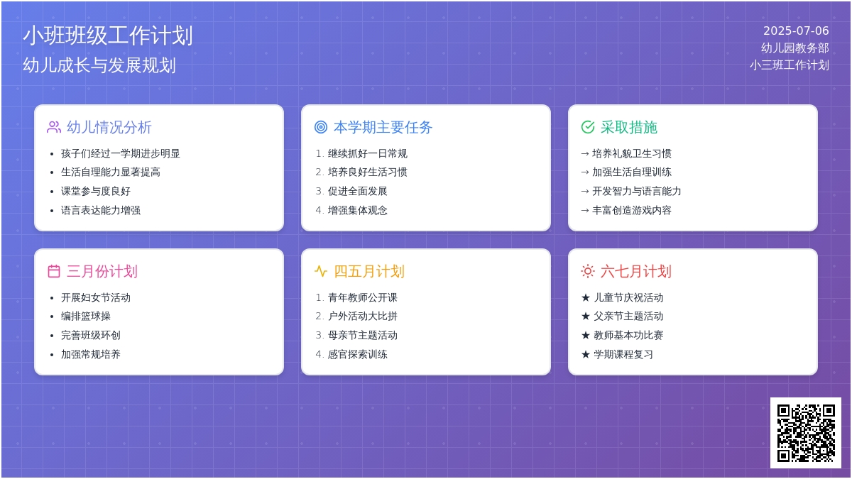 小班班级工作计划