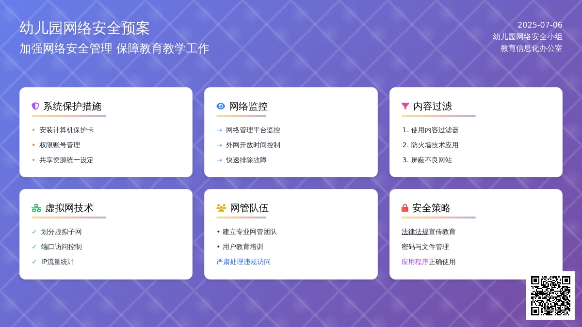 幼儿园幼儿园网络安全预案