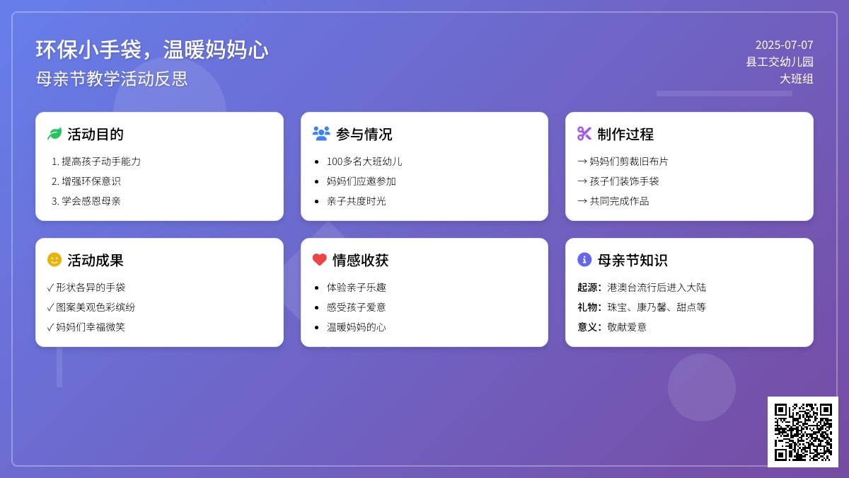 幼儿园母亲节教学反思《环保小手袋，温暖妈妈心》