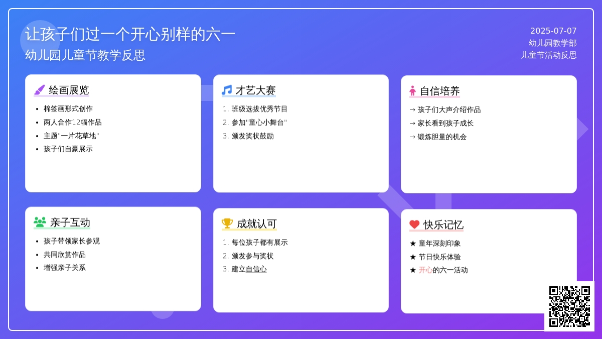 幼儿园儿童节反思《让孩子们过一个开心别样的六一》