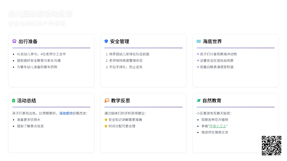 幼儿园春游活动反思3篇