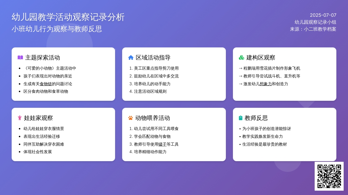 幼儿园小班建构区观察记录【4篇】
