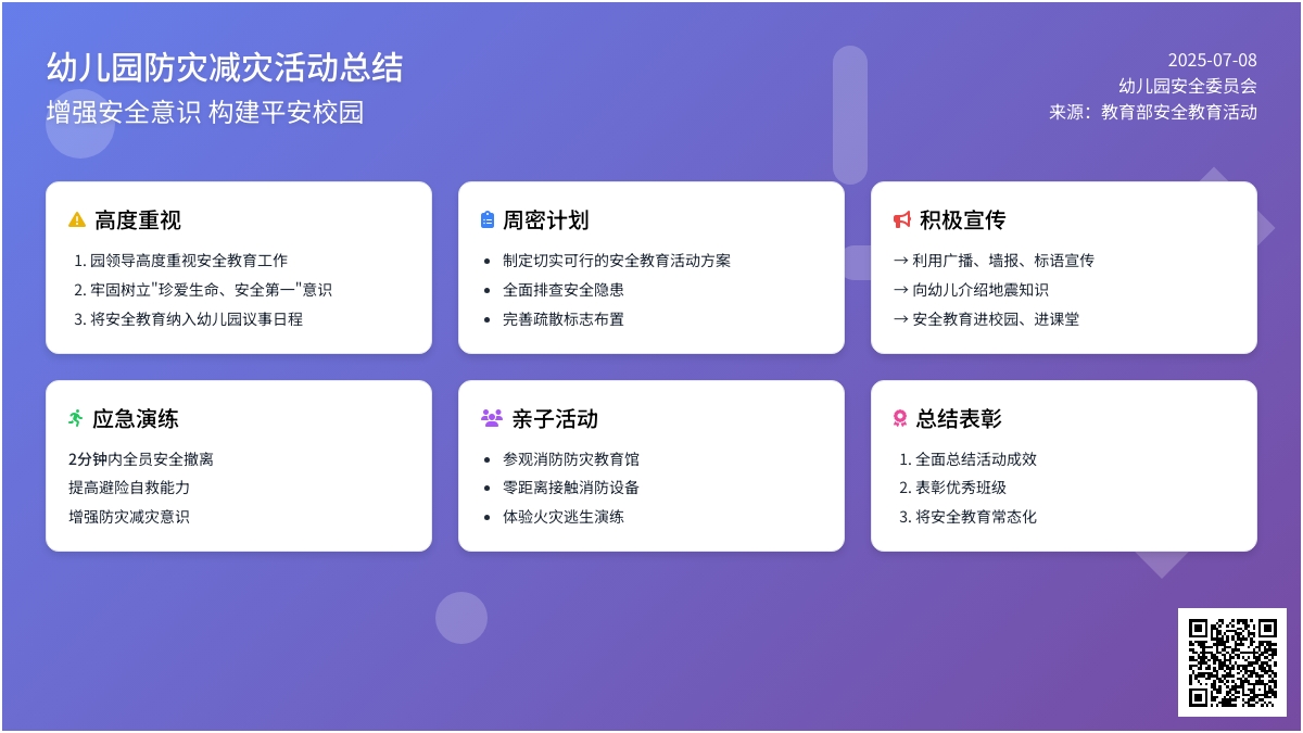 幼儿园防灾减灾活动总结最新精选五篇范文