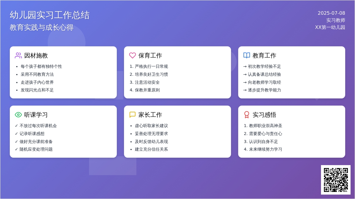 幼儿园个人实习总结2020