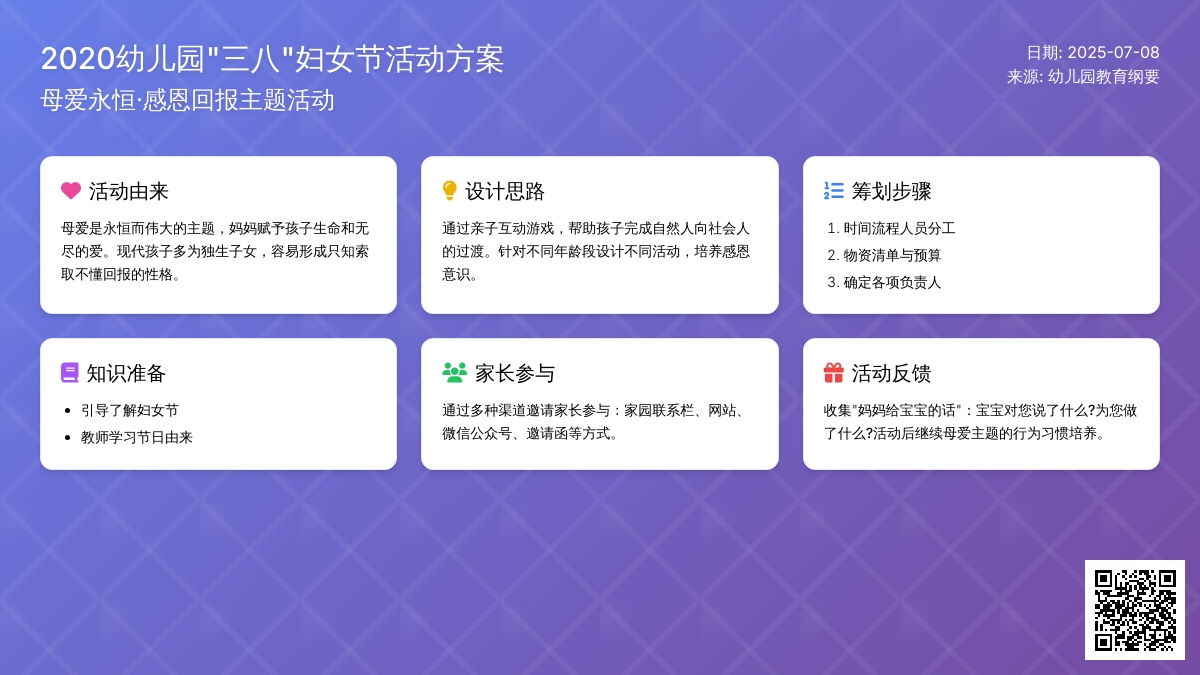 2020幼儿园“三八”妇女节活动方案