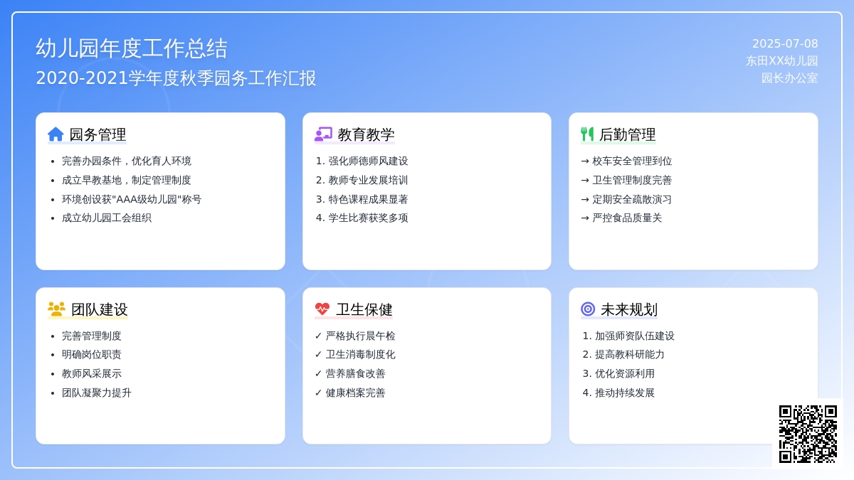 幼儿园2020―2020学年度秋季园务工作总结