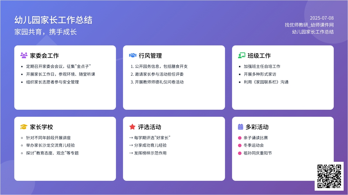 2020年幼儿园家长工作总结