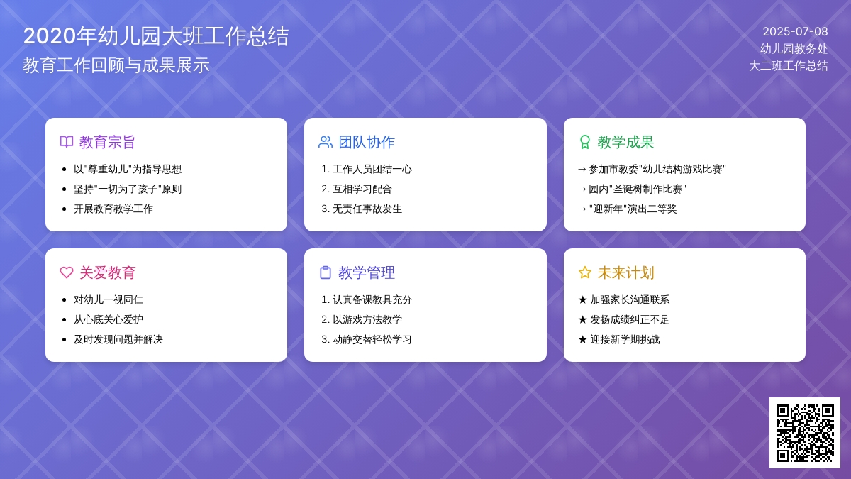 2020年幼儿园大班工作总结