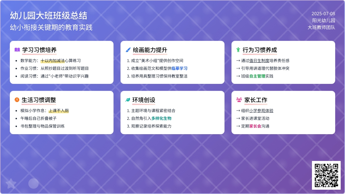 2020幼儿园大班班级总结