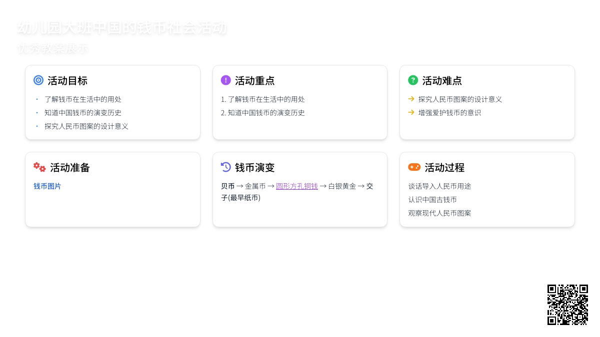 幼儿园大班中国的钱币社会活动优秀教案
