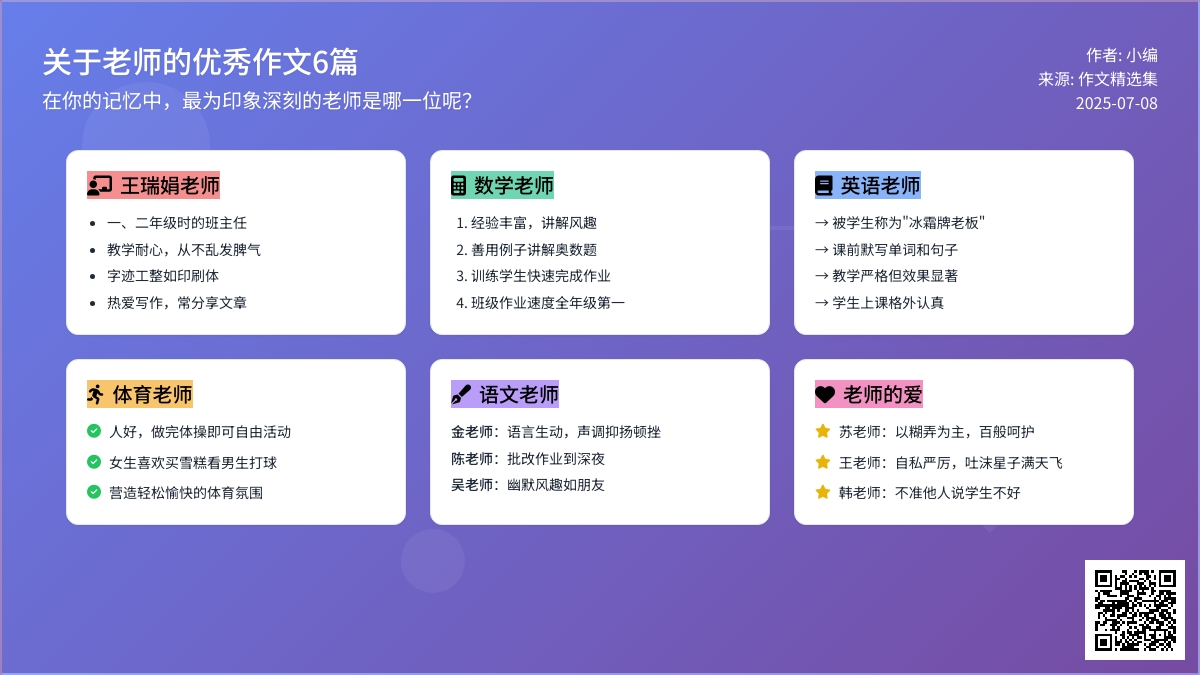 关于老师的优秀作文6篇