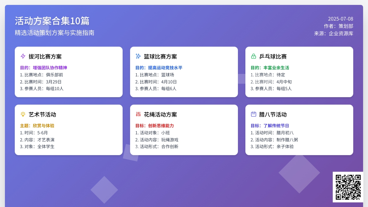 【精华】活动方案合集10篇