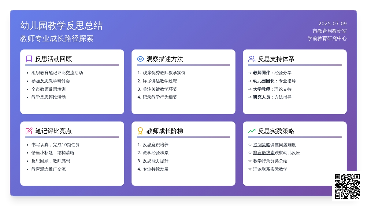 幼儿园教学反思总结