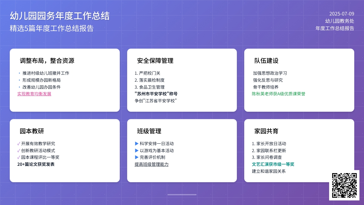 幼儿园园务年度工作总结（精选5篇）