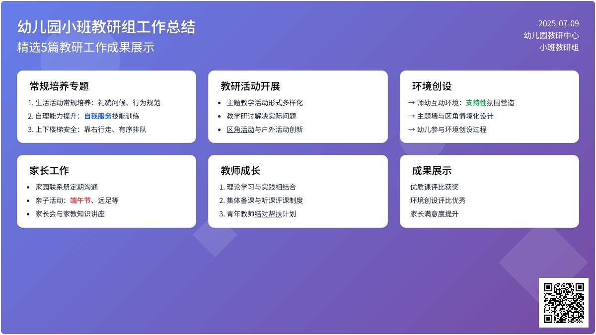 幼儿园小班教研组工作总结（精选5篇）