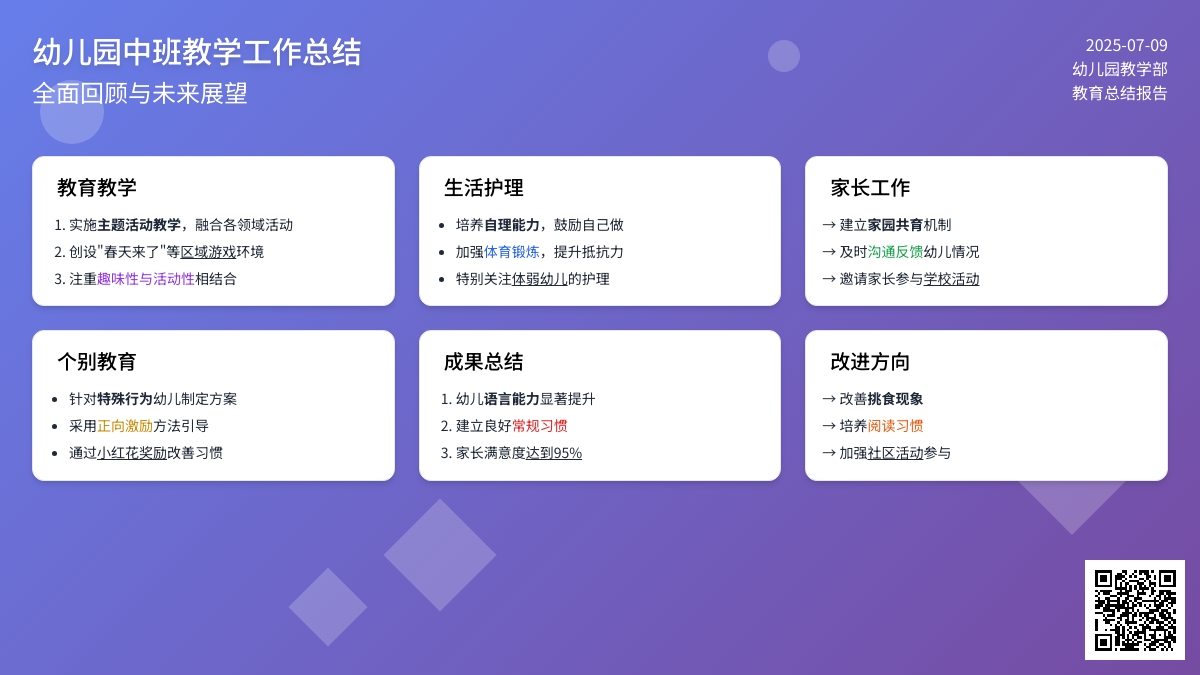 幼儿园中班的教学工作总结（通用10篇）