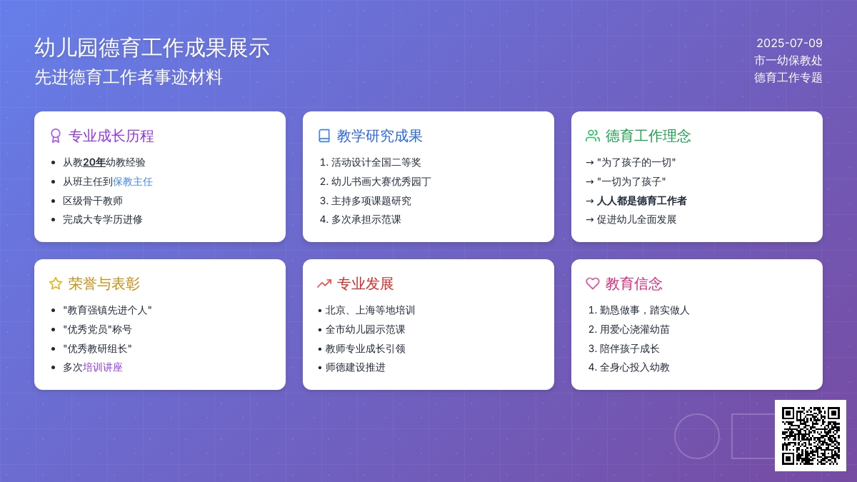 幼儿园先进德育工作者事迹材料范文