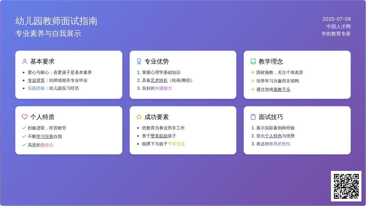 幼儿园教师面试自我介绍优秀范文