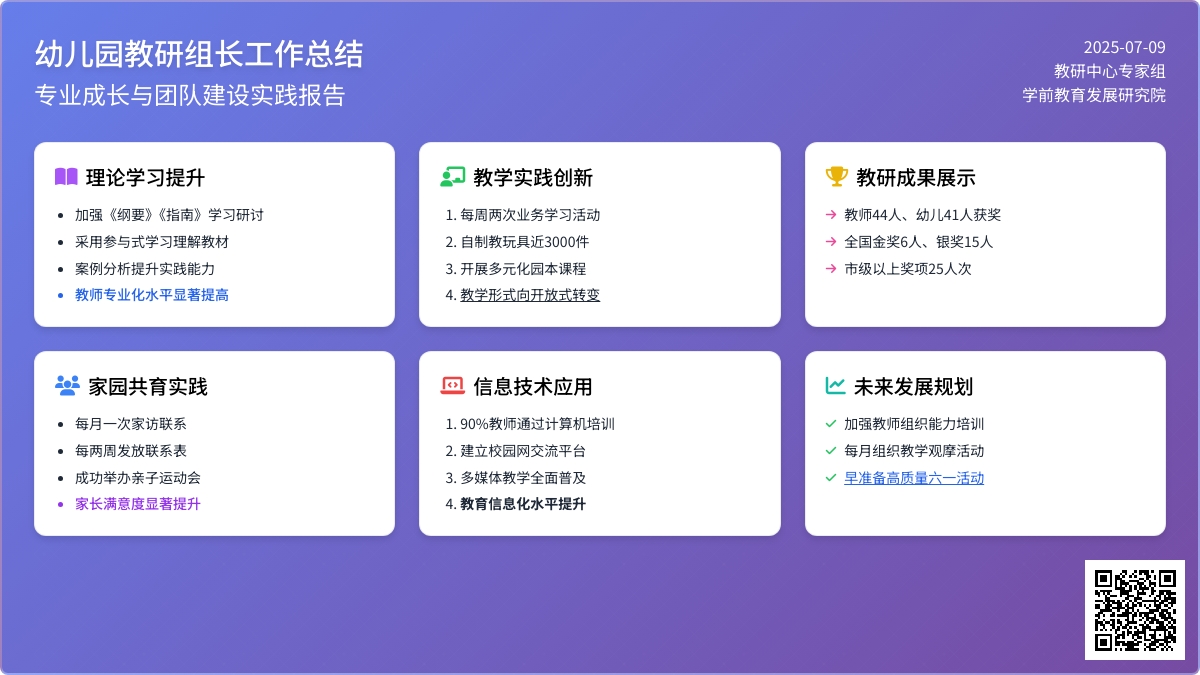 幼儿园教研组长工作总结（通用5篇）