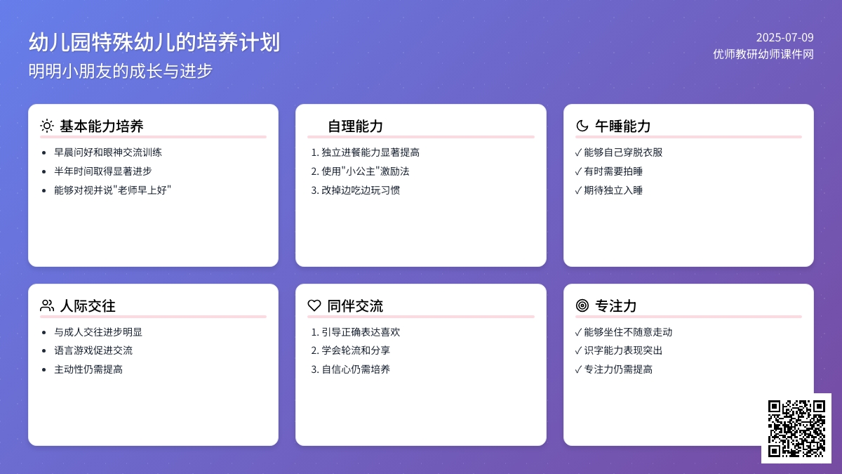 幼儿园特殊幼儿的培养计划 -计划