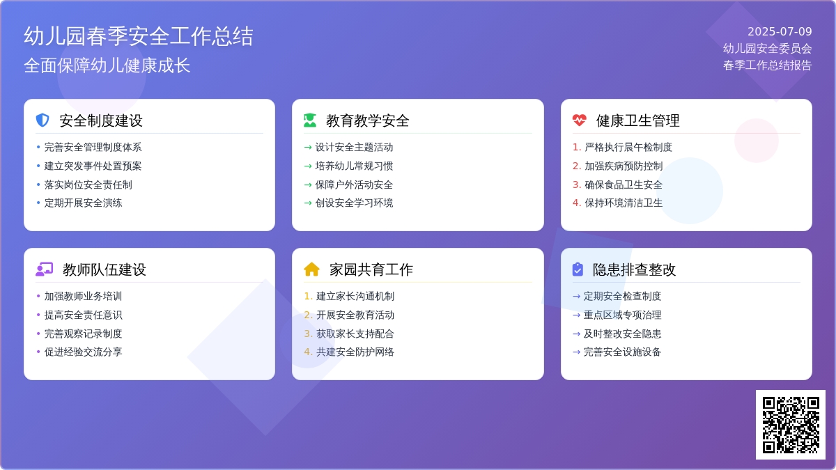 幼儿园春季安全工作总结
