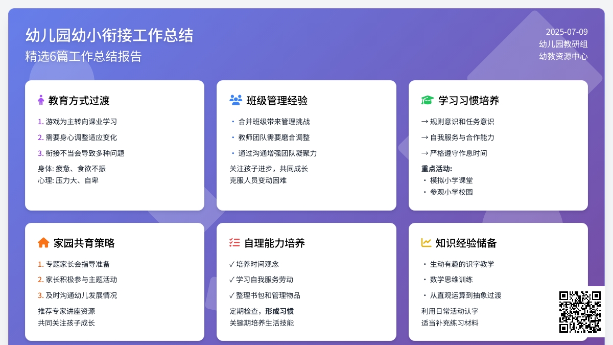 幼儿园幼小衔接工作总结（精选6篇）