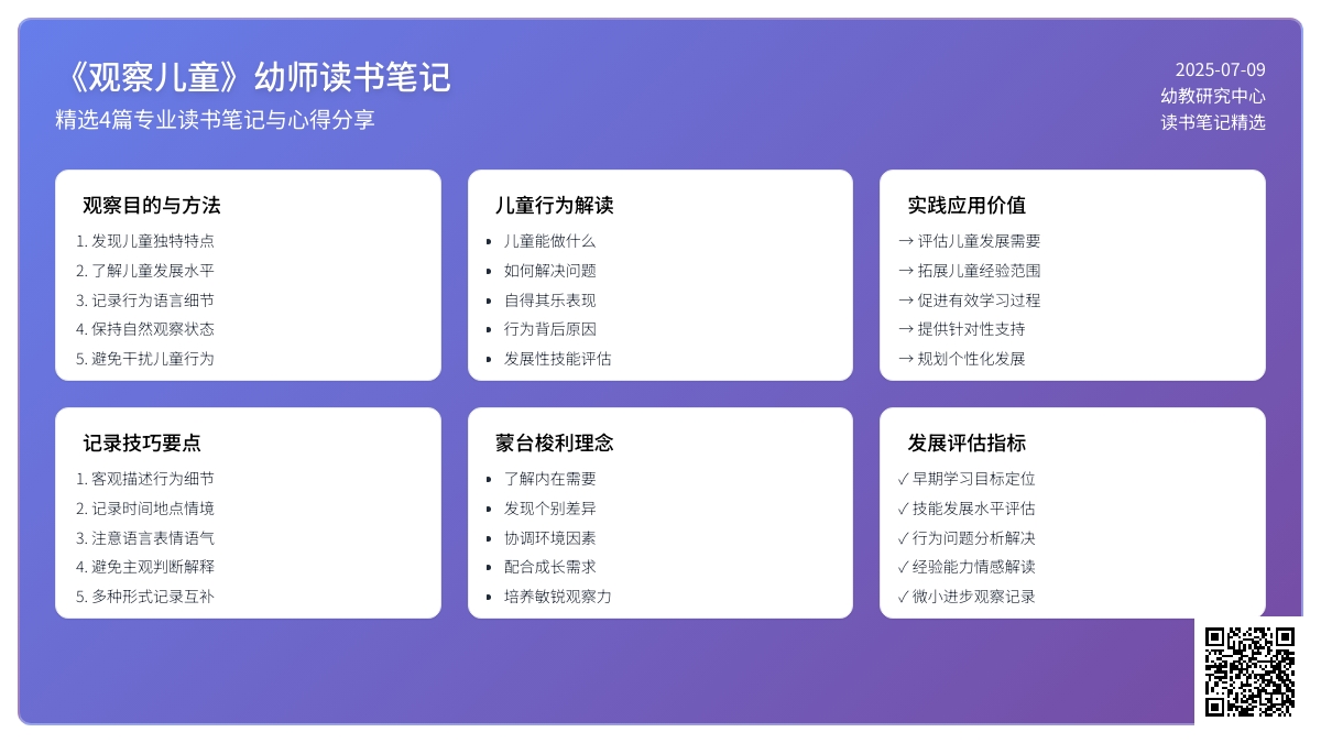 《观察儿童》幼师读书笔记（精选4篇）