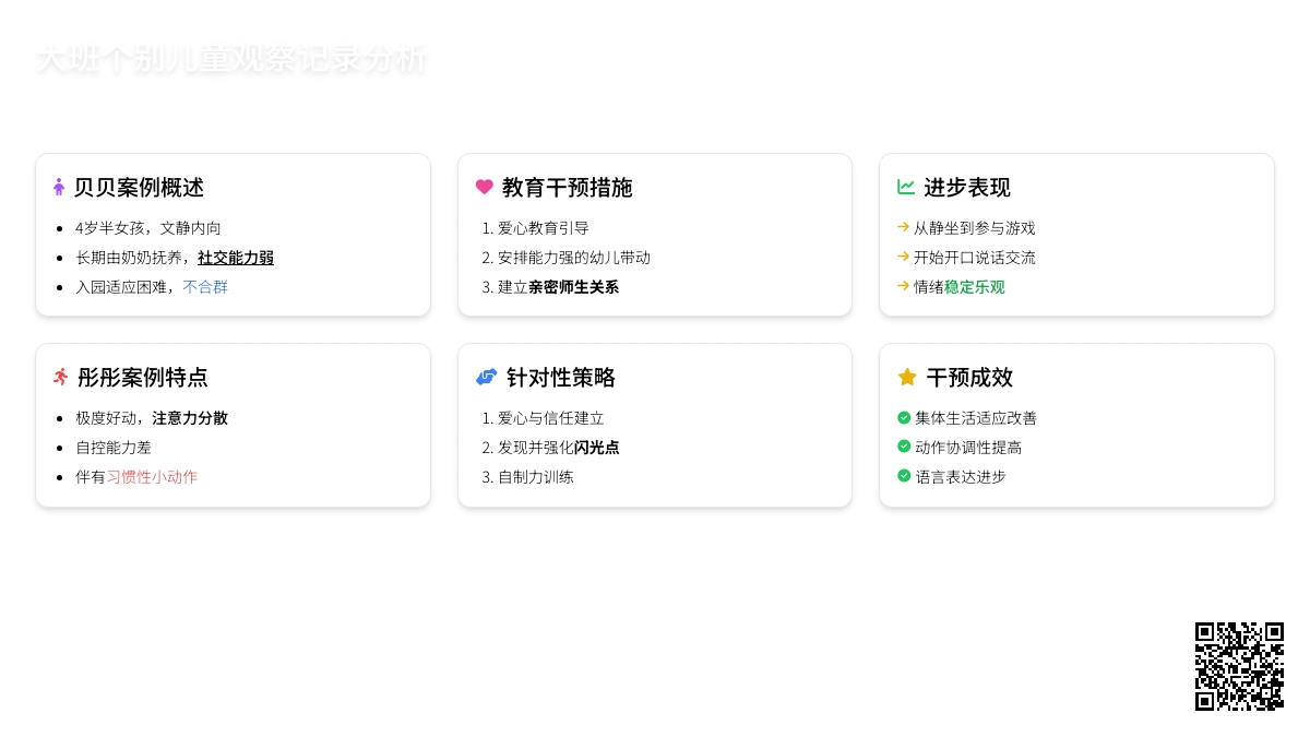 大班个别儿童观察记录