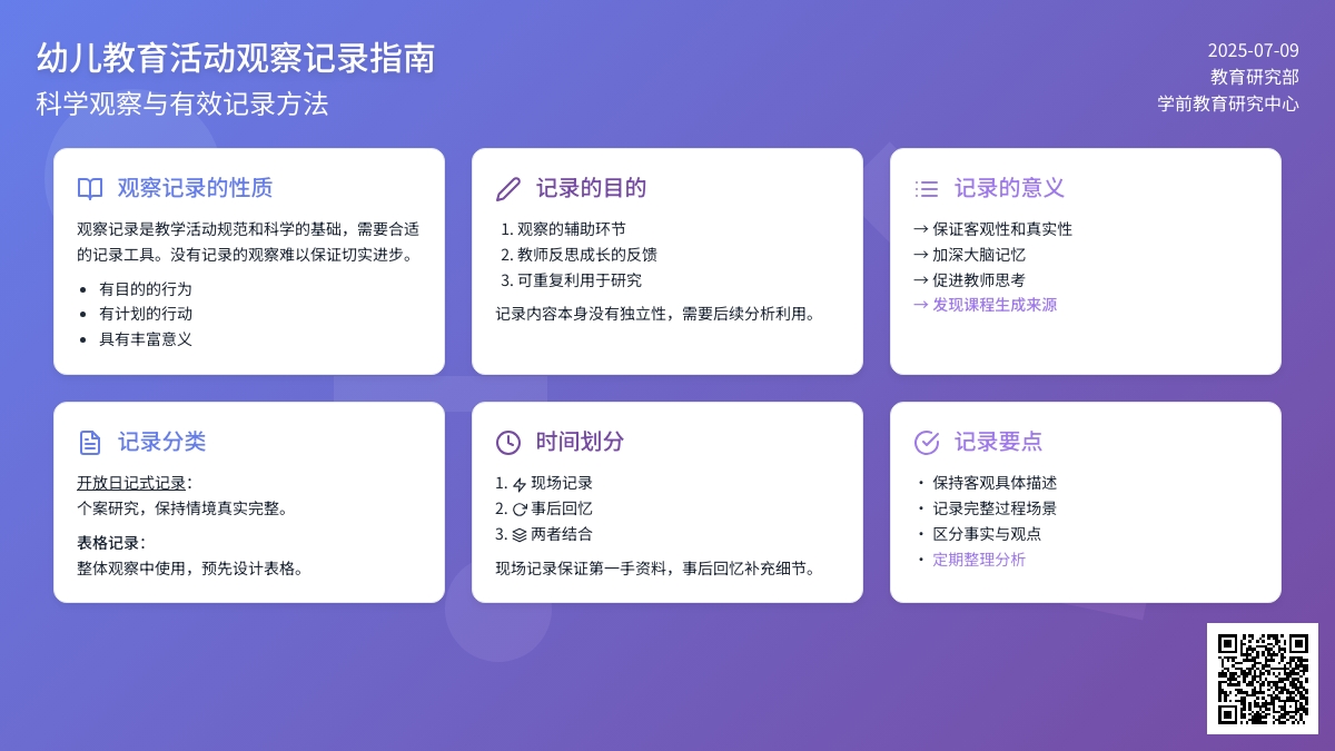 幼儿教育活动观察记录怎么写