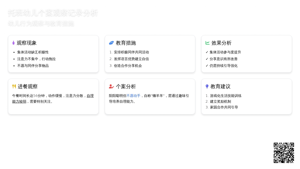 托班幼儿个案观察记录表
