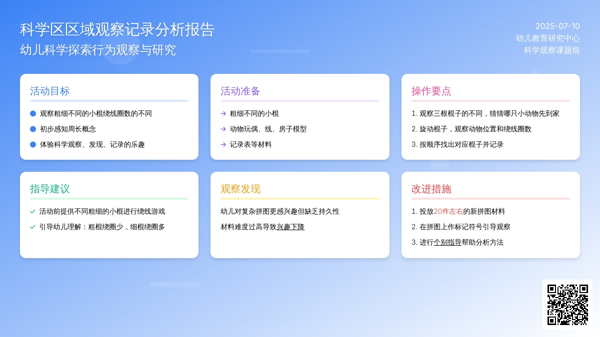 科学区区域观察记录