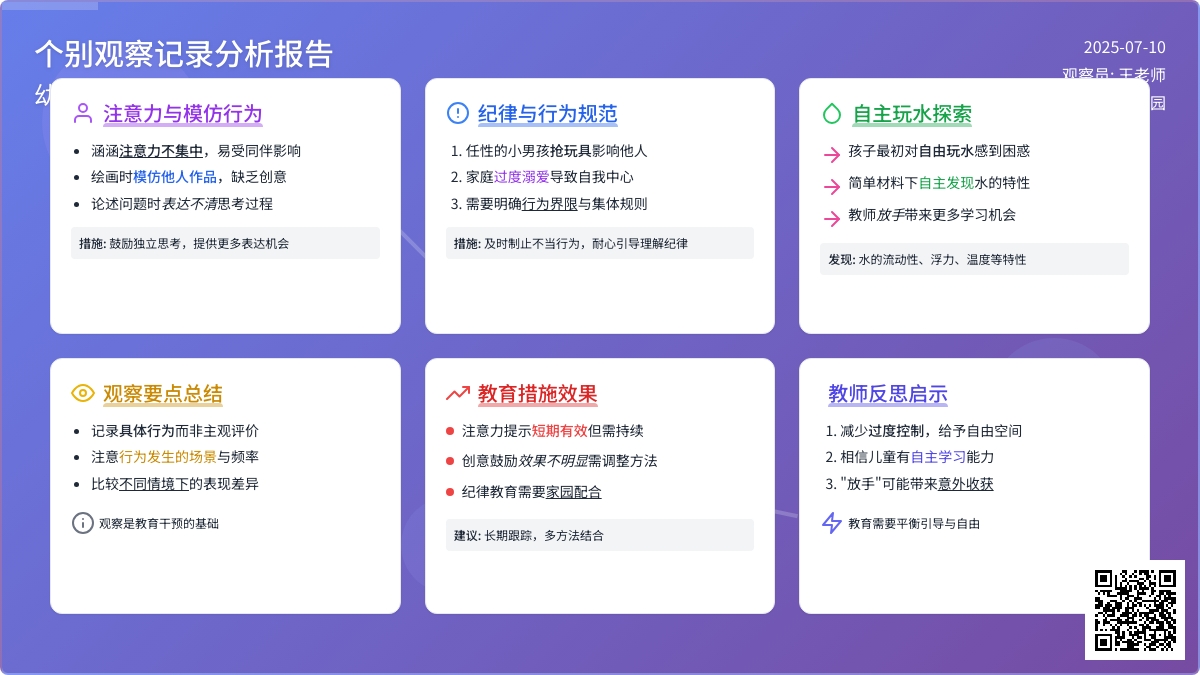 个别观察记录