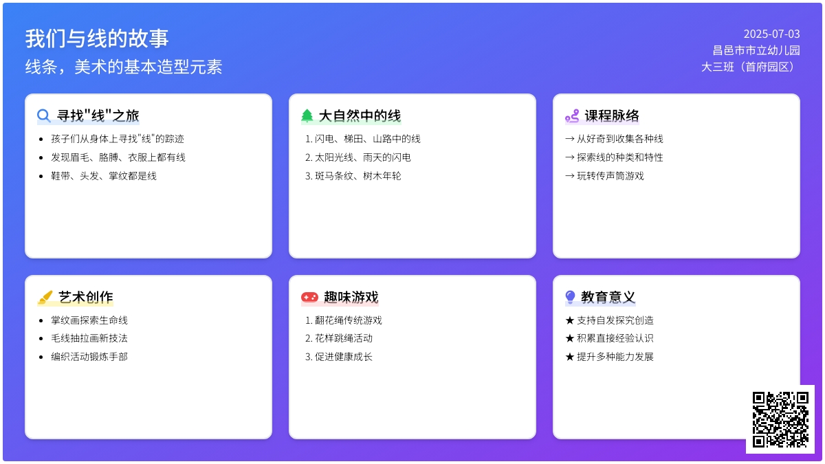 【课程故事】奇妙的“线”之旅——昌邑市市立幼儿园课程故事