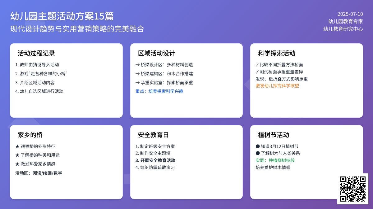 幼儿园主题活动方案15篇