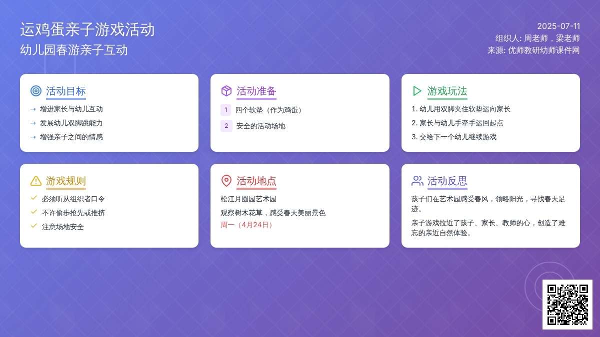 幼儿园春游亲子游戏 -资料