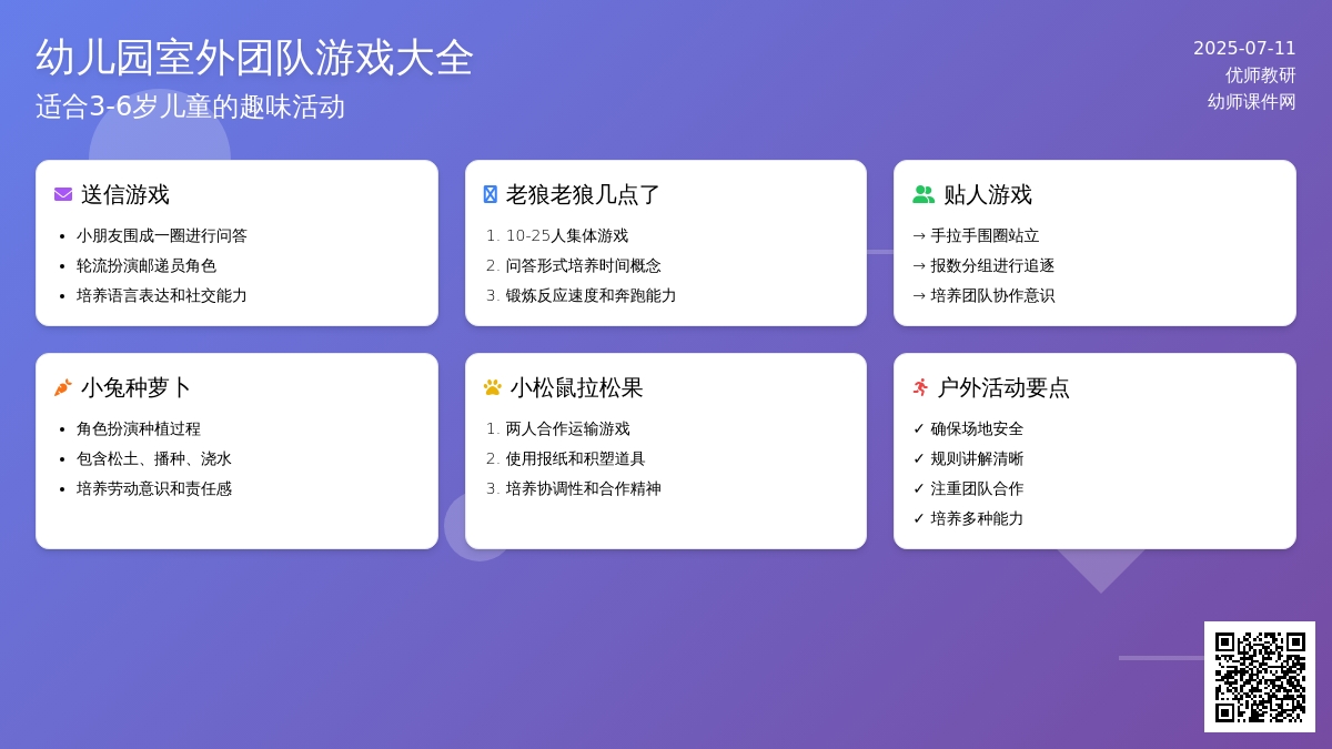 幼儿园室外团队游戏大全