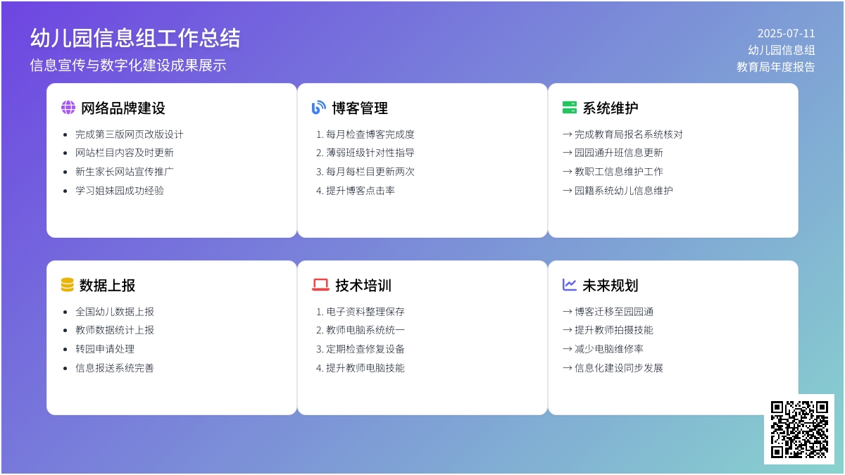 幼儿园信息组工作总结