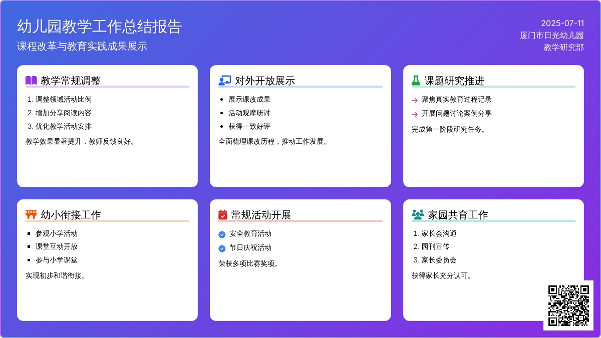 最新幼儿园教学工作总结 -总结