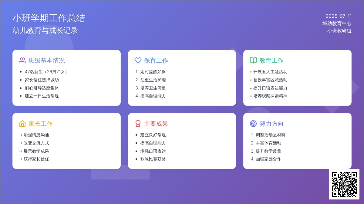 小班的工作总结范文