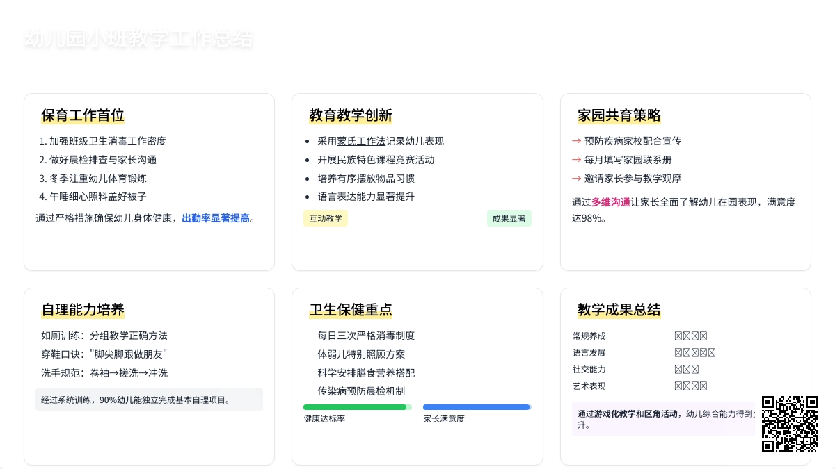 关于幼儿园小班教学工作总结汇总7篇
