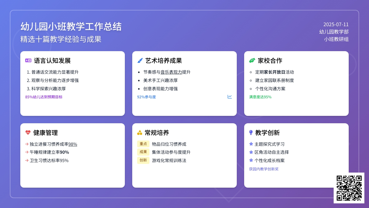 精选幼儿园小班教学工作总结锦集十篇