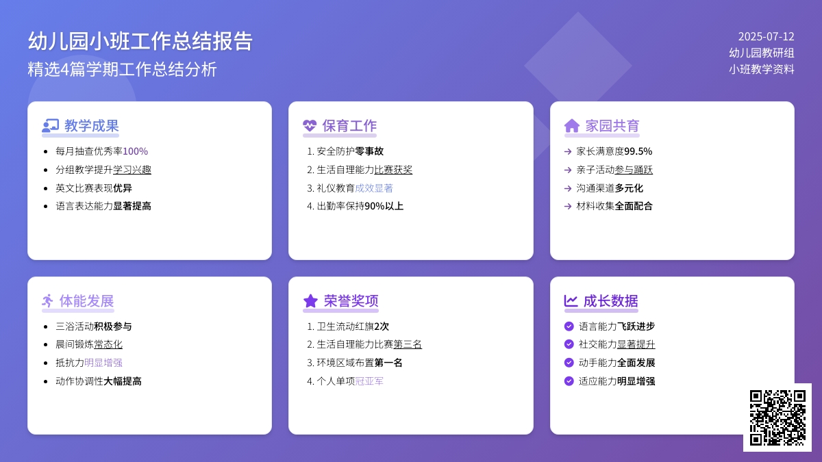 精选幼儿园小班工作总结4篇