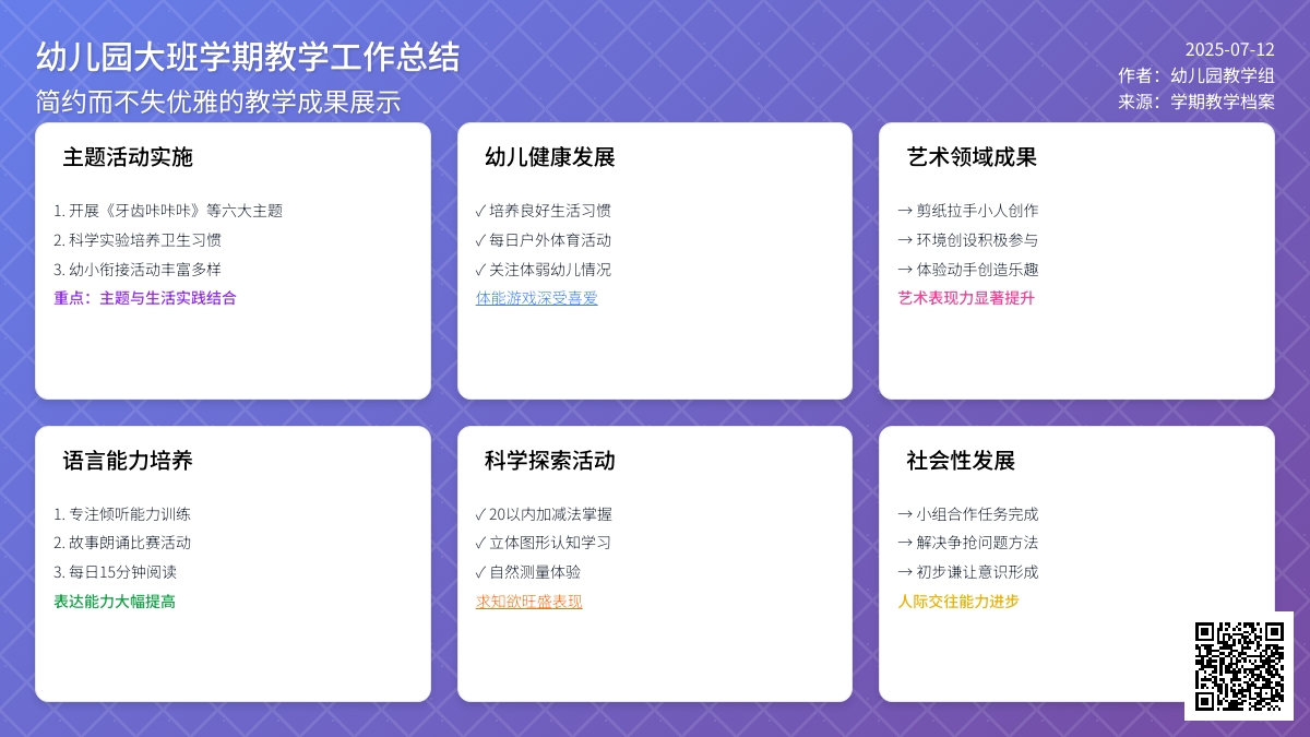 【实用】幼儿园大班学期教学工作总结4篇