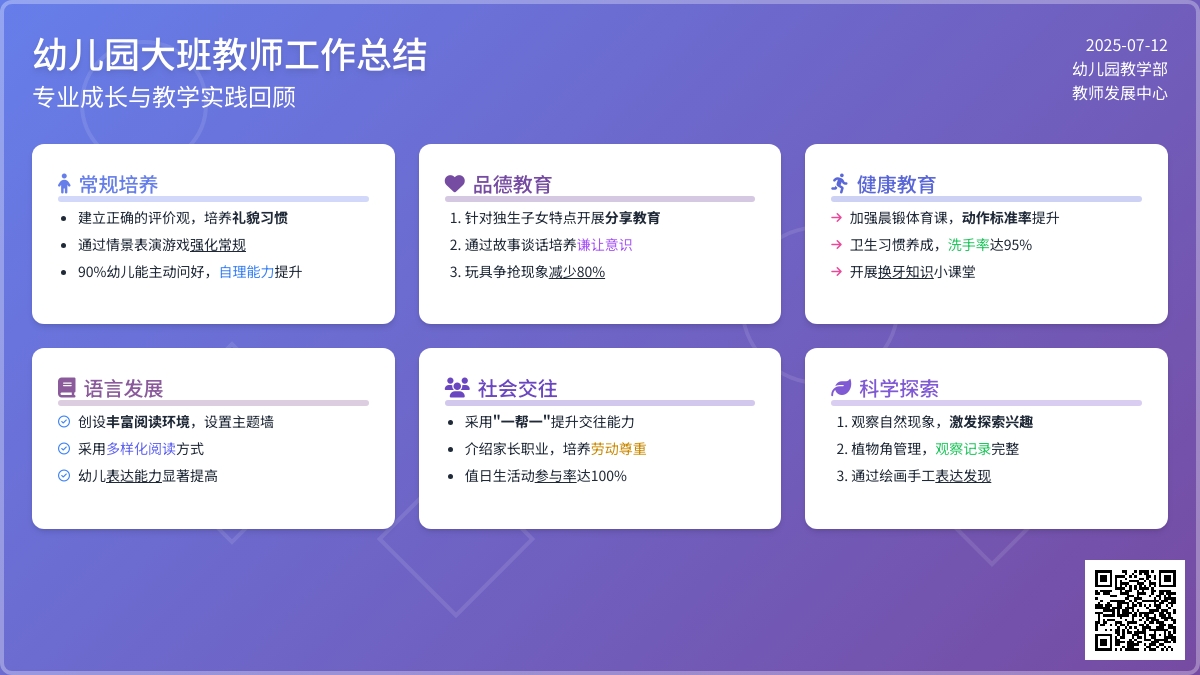 幼儿园大班教师个人工作总结（通用8篇）