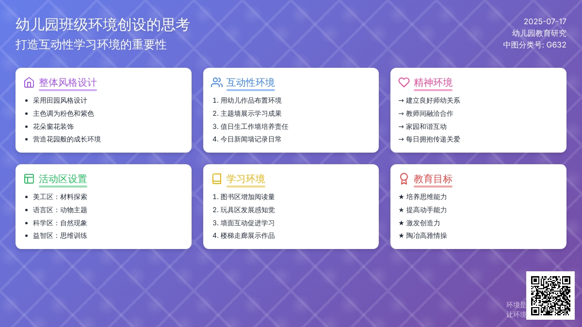 幼儿园班级环境创设的思考