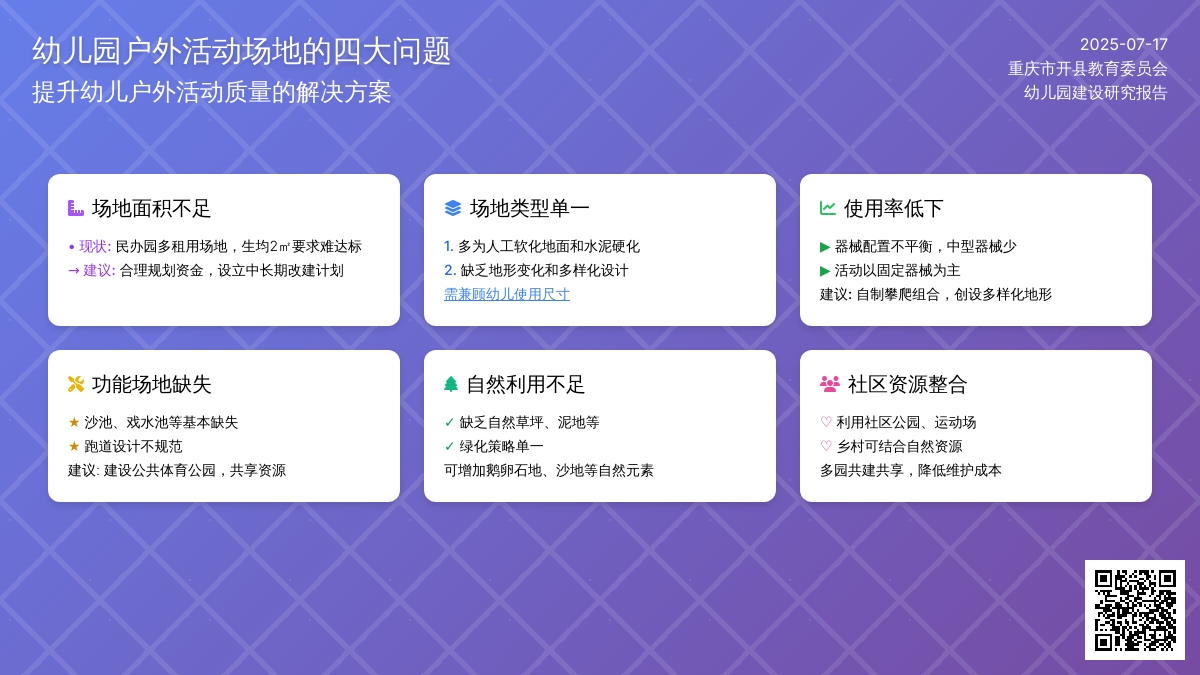 幼儿园户外活动场地的四大问题
