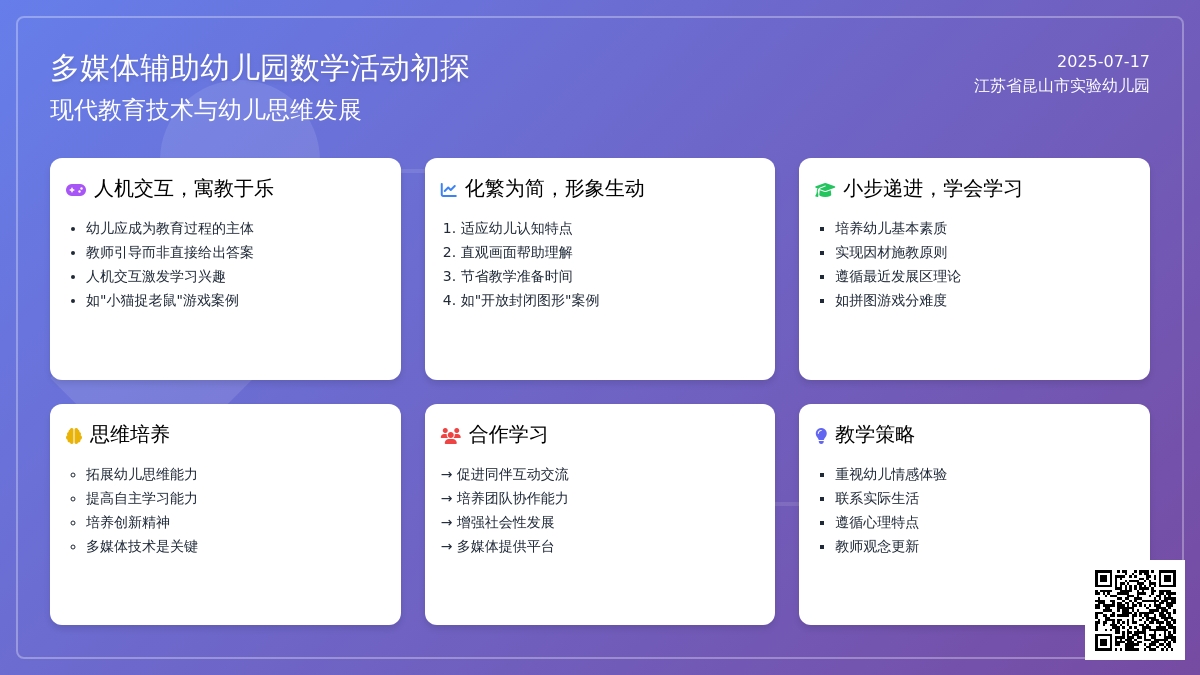 多媒体辅助幼儿园数学活动初探