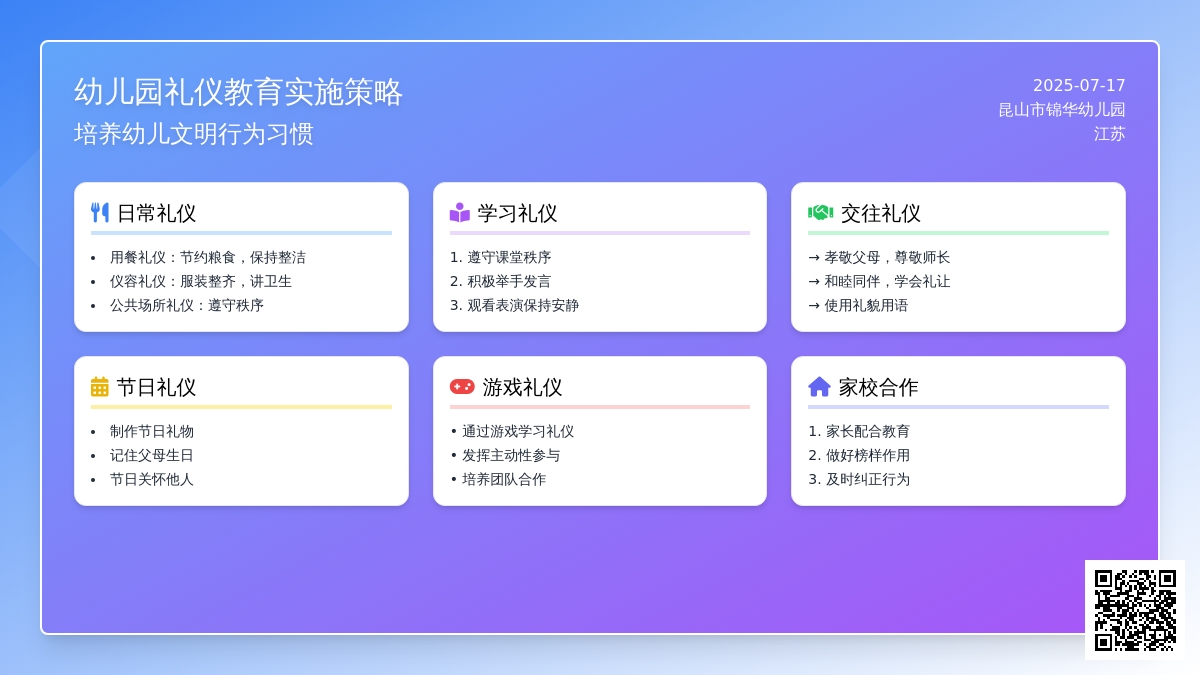 开展幼儿园礼仪教育实施策略