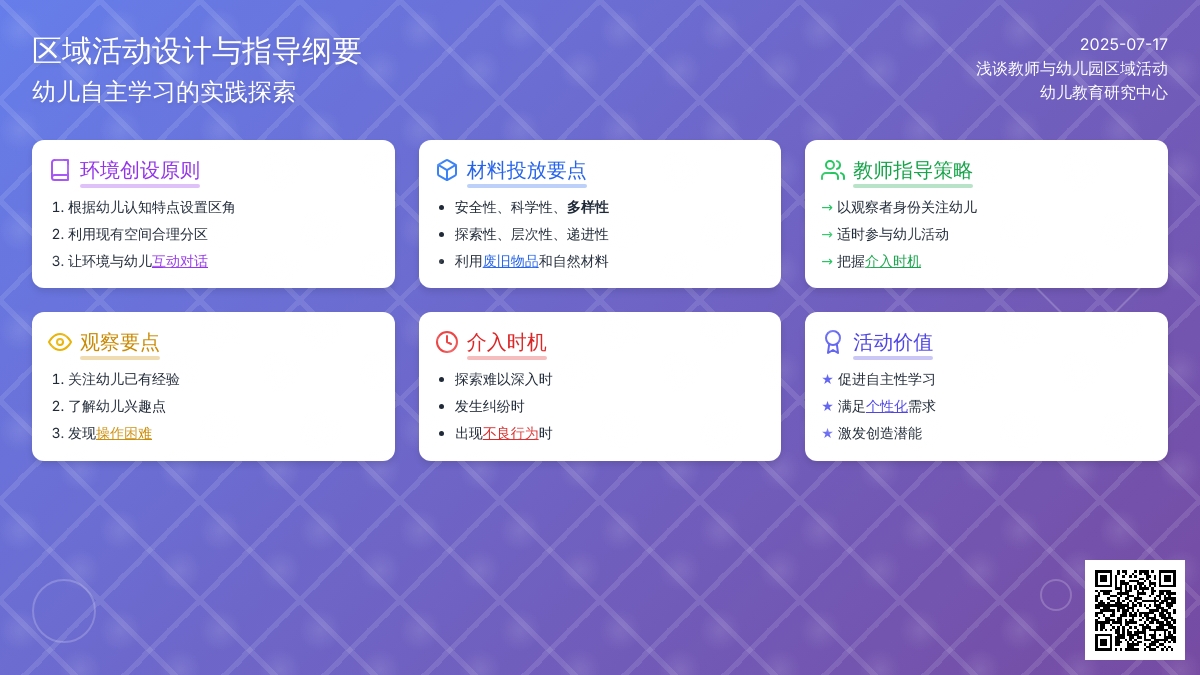浅谈教师与幼儿园区域活动